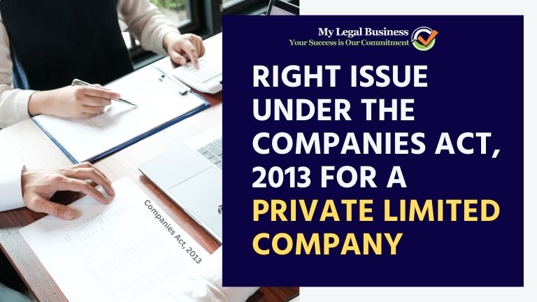 Right Issue under the Companies Act, 2013 for a Private Limited Company