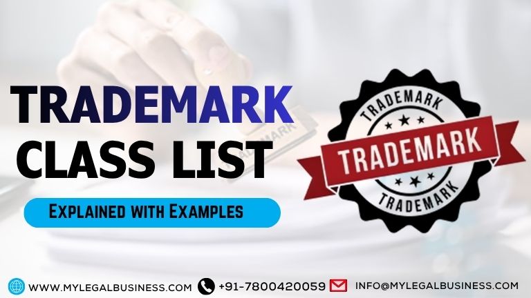 Trademark Class List