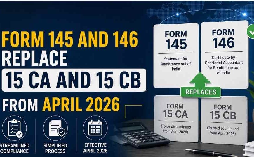 Form 145 and 146 Replace 15 CA and 15 CB from April 2026