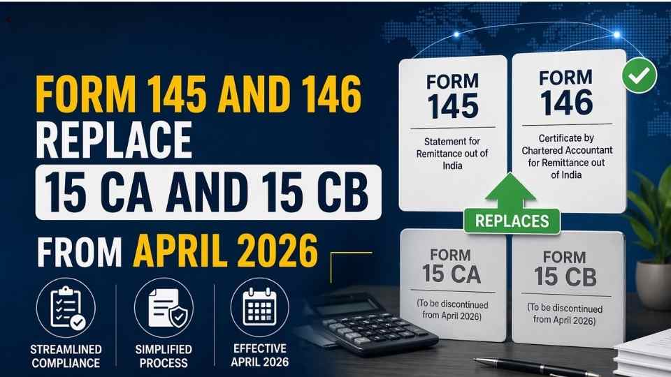 Form 145 and 146 Replace 15 CA and 15 CB from April 2026
